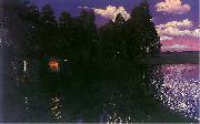 Stanislaw Ignacy Witkiewicz Landscape by night USA oil painting artist